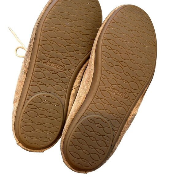 SIZE 5 Sanuk Bianca Minimalist Flat Suede Leather Sneaker Shoes - Picture 10 of 10